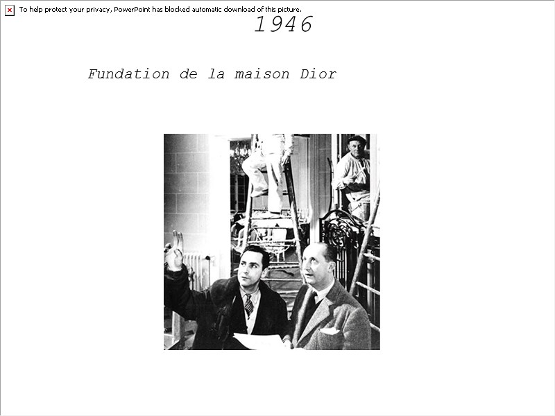 Fundation de la maison Dior 1946